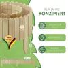 be4nature Flexibler Rollborder aus Holz 100 x 40 cm Beige Produktbild-Vorschau 4
