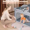 COSTWAY 150 x 150 cm faltbarer Baby-Laufstall, BPA-freier, Produktbild-Vorschau 7