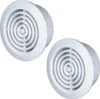 Two white circular ventilation grilles shown from a diagonal angle against a white background. Podgląd zdjęcia produktu
