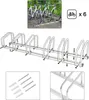 WOLTU Fahrradständer, aus Metall, für 6 Fahrräder, Silber, Produktbild-Vorschau 4