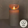 LED Echtwachskerze mit Timer flackender Docht Taupe Höhe Produktbild-Vorschau 10