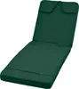 A dark green chaise lounge cushion on a white background. Produktbild-Vorschau