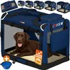 CADOCA® Cage de transport XXL Bleu pour animaux chien chat Voir les images du produit 1