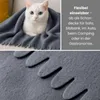 A collage showing a white cat wrapped in a gray blanket and a close-up of the blanket's texture and edge. Náhľad obrázku produktu