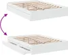 vidaXL Rama łóżka z szufladami biała 140x190 cm materiał Podgląd zdjęcia produktu 6
