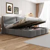 Merax Hydraulická posteľ Boxspring 180x200 cm Čalúnená Náhľad obrázku produktu 1