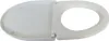 A white toilet seat and lid are shown from a top-down perspective against a white background. Produktbild-Vorschau