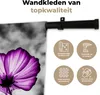 MuchoWow® Wandteppich Wandbehang Blumen - Schwarz - Weiß - Produktbild-Vorschau 3