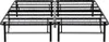A black metal bed frame is shown against a white background. Produktbild-Vorschau