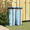 vidaXL Supporto per cestino 2 pezzi nero e blu 120 L PP Anteprima dell’immagine prodotto 2