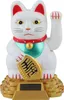 A white solar-powered lucky cat figurine. Produktbild-Vorschau
