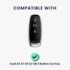 kwmobile Schlüsselhülle für Audi A6 A7 A8 Q7 Q8 3-Tasten Produktbild-Vorschau 2