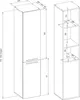A technical drawing with dimensions of a cabinet. Produktbild-Vorschau
