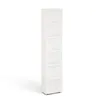 A tall, narrow white bookshelf with six shelves is shown against a white background. Produktbild-Vorschau