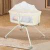 2 in 1 Beistellbett Baby mit Matratze,Faltbares Produktbild-Vorschau 2