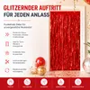 Lametta Vorhang rot - 200 x 100 cm - Glitzervorhang für Produktbild-Vorschau 2