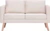 vidaXL 2-miestna pohovka Látka Cream White Náhľad obrázku produktu 3