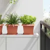 vidaXL Pot de fleurs carré, lot de 6, rouge brique, 23 x 23 Voir les images du produit 2
