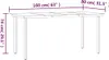 vidaXL Stół ogrodowy czarny 160x80x74 cm stal i szkło Podgląd zdjęcia produktu 7