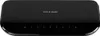 A black TP-Link network switch with 8 ports is shown from a front-facing angle on a white background. Produktbild-Vorschau
