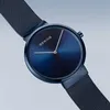 A close-up studio shot of a blue Bering watch. Podgląd zdjęcia produktu