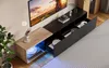 ProximaX TV-Lowboard en noir - Extensible, avec lumière LED Voir les images du produit 13
