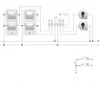 A wiring diagram showing electrical components and connections. Náhľad obrázku produktu