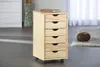 Unyqoos® Rollcontainer met 6 lades zonder handgrepen, Productafbeelding-voorbeeld 2