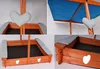 Sandkasten mit wasserdichtem Dach 120x120x120cm Naturholz Produktbild-Vorschau 2
