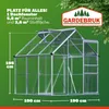 GARDEBRUK® Gewächshaus Aluminium 3,6m² 190x190cm inkl. Produktbild-Vorschau 3