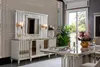Esszimmer Set Weiß Anrichte Spiegel Modern Luxus Design Produktbild-Vorschau 5