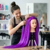 Główka treningowa Iza 80 cm purple, włos termiczny+ uchwyt, Podgląd zdjęcia produktu 3