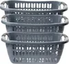 Große Wäschewanne grau, 3er Set, ergonomische Griffe, Produktbild-Vorschau 1