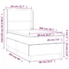 vidaXL Boxspringbett mit Matratze Rosa 80x200 cm Samt -  Produktbild-Vorschau 8