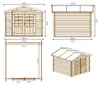 Abri de jardin en bois - 9m2 - 3x3m - Traité - Ep. 28mm - Voir les images du produit 3