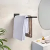 Stylový věšák na ručníky bez vrtání černý matný 40cm - Náhled obrázku produktu 3