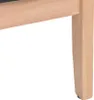 A close-up view of the wooden leg of a sofa. Podgląd zdjęcia produktu
