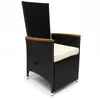 Casaria Poly Rattan Sitzgruppe 8 Stühle Neigbare Fuß- und Produktbild-Vorschau 4