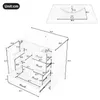 A technical drawing of a bathroom vanity with dimensions indicated. Anteprima dell’immagine prodotto