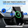Siltcon® Handyhalterung Auto mit 15W Qi Ladegerät – Produktbild-Vorschau 4