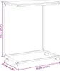 Príručný stolík a kolieska čierny 55x35x70 cm spracované Náhľad obrázku produktu 8
