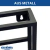 A close-up view of a black metal wine rack, showing a mounting bracket and the frame structure. Náhľad obrázku produktu