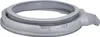 A gray washing machine door seal is shown against a white background. Produktbild-Vorschau