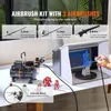 SucceBuy set di aerografi, compressore a doppia ventola con Anteprima dell’immagine prodotto 2