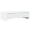 A white monitor stand with two drawers, shown from a side-angle against a white background. Anteprima dell’immagine prodotto