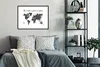 MuchoWow® Gerahmtes Poster Weltkarte - Reisen - Skizze Produktbild-Vorschau 2