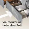 VASAGLE Polsterbett mit LED und 7-Zonen Produktbild-Vorschau 3