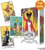 A collage of tarot cards, including the "Modern Witch Tarot" deck, with a "Top Seller" badge. Voir les images du produit
