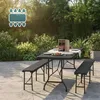 Relaxdays Skládací pivní set, 3dílná sada s velkou lavicí, Náhled obrázku produktu 2