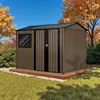 HOMAVO Gerätehaus Metall mit Pultdach, Gartenhaus Metall Produktbild-Vorschau 1